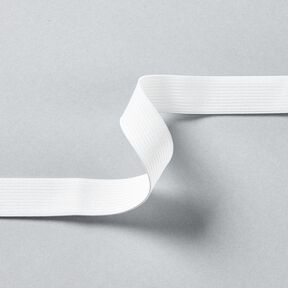 Cinta elástica lisa [3 m | 20 mm] – blanco, 