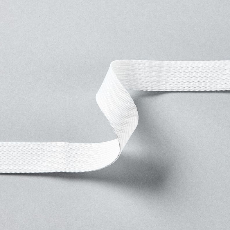 Cinta elástica lisa [3 m | 20 mm] – blanco,  image number 2