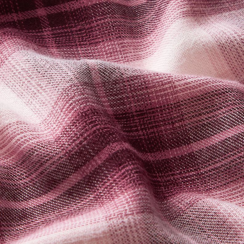 Franela de algodón-viscosa a cuadros – malva,  image number 2