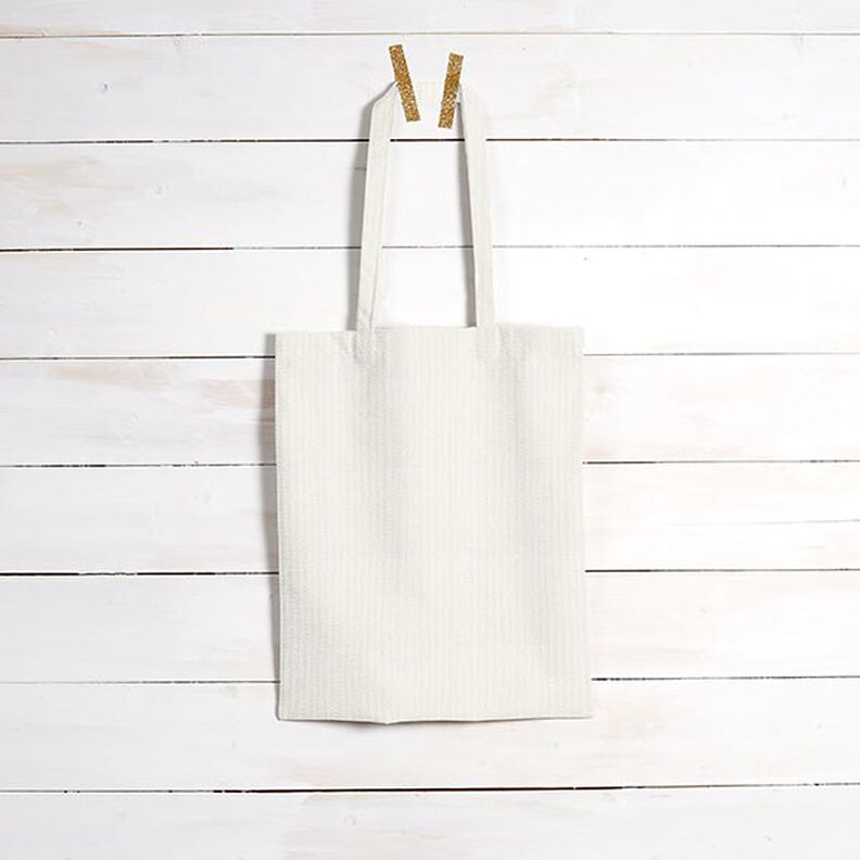 Tela decorativa Jacquard Rayas sutiles – blanco lana,  image number 7