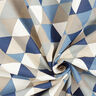 Tela decorativa Panama media Triángulos – azul,  thumbnail number 3
