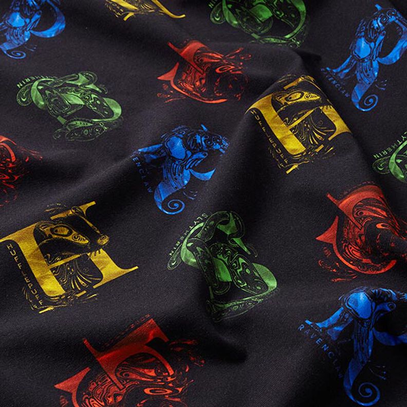 Tela de jersey de algodón Telas con licencia Harry Potter, Iniciales y animales heráldicos | Warner,  image number 2