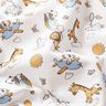 Popelina de algodón Animales bebés en las nubes – blanco,  thumbnail number 2