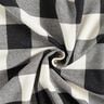 Tela de algodón cuadros lúrex – negro/blanco,  thumbnail number 4