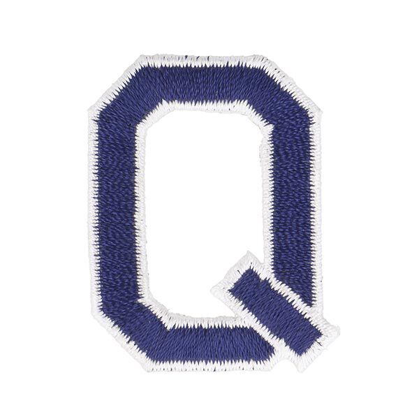 Parche letra Q [ Alto: 4,6 cm ] – azul marino,  image number 1
