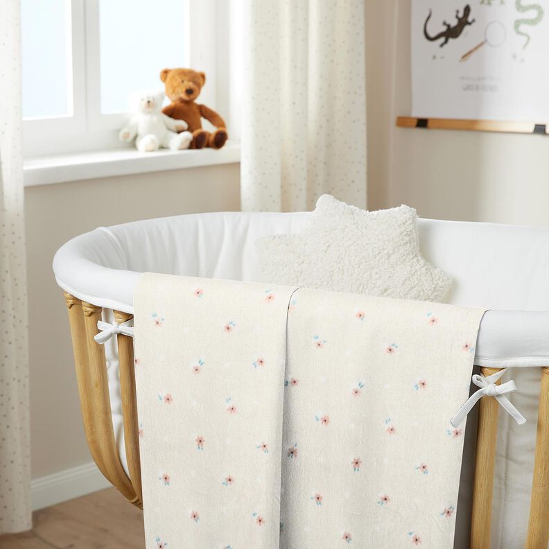 Polar suave Flores pequeñas – beige claro/salmón,  image number 5