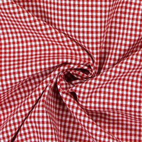 Tela de algodón Cuadros vichy 0,2 cm – rojo/blanco, 