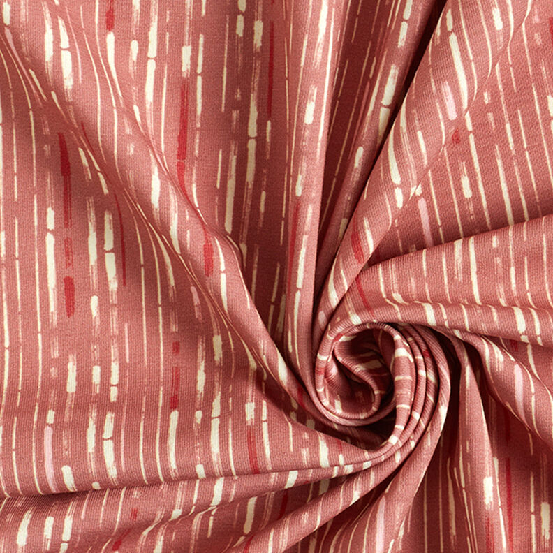 GOTS Tela de jersey de algodón Rayas | Tula – rosa antiguo/terracotta,  image number 3