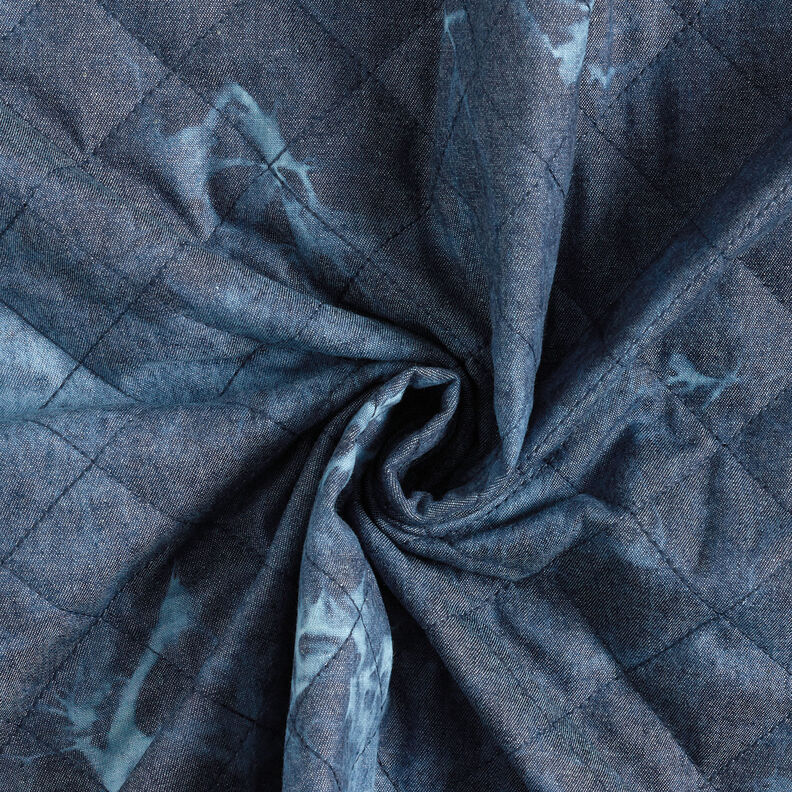 Tejido acolchado chambray teñido anudado – azul vaquero,  image number 4
