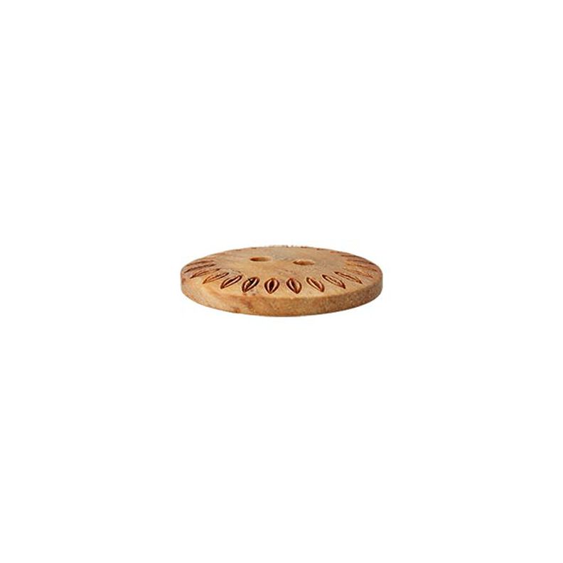 Botón de madera 2 agujeros  – beige,  image number 2