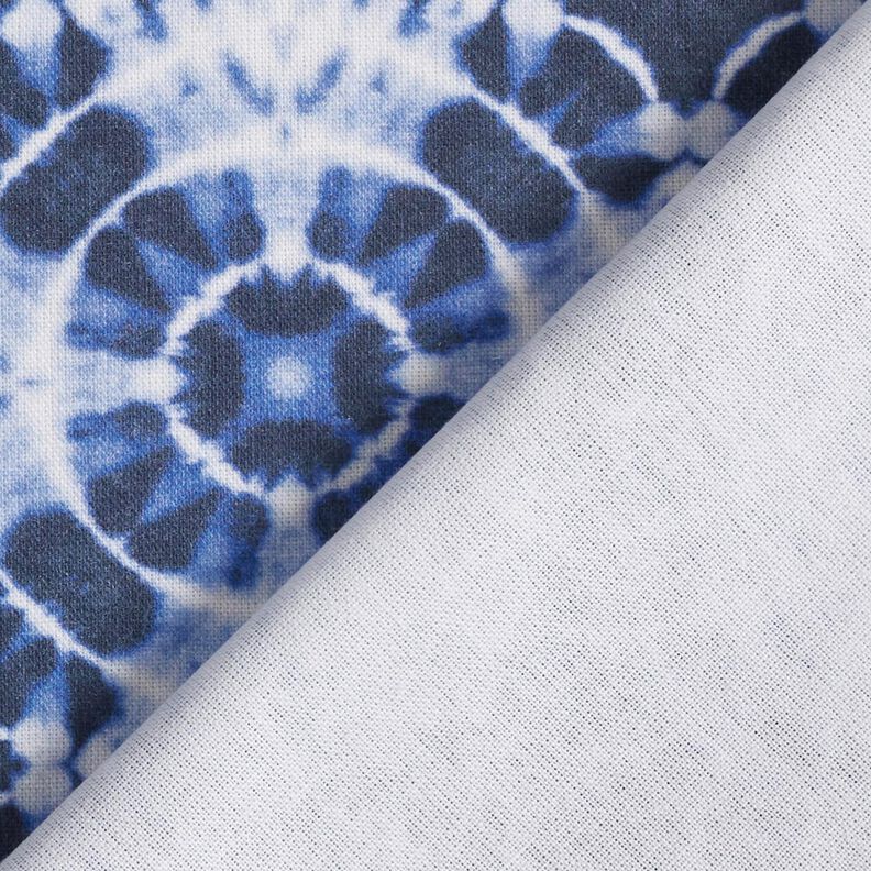 Tela decorativa Lona Círculos batik – índigo/blanco,  image number 4