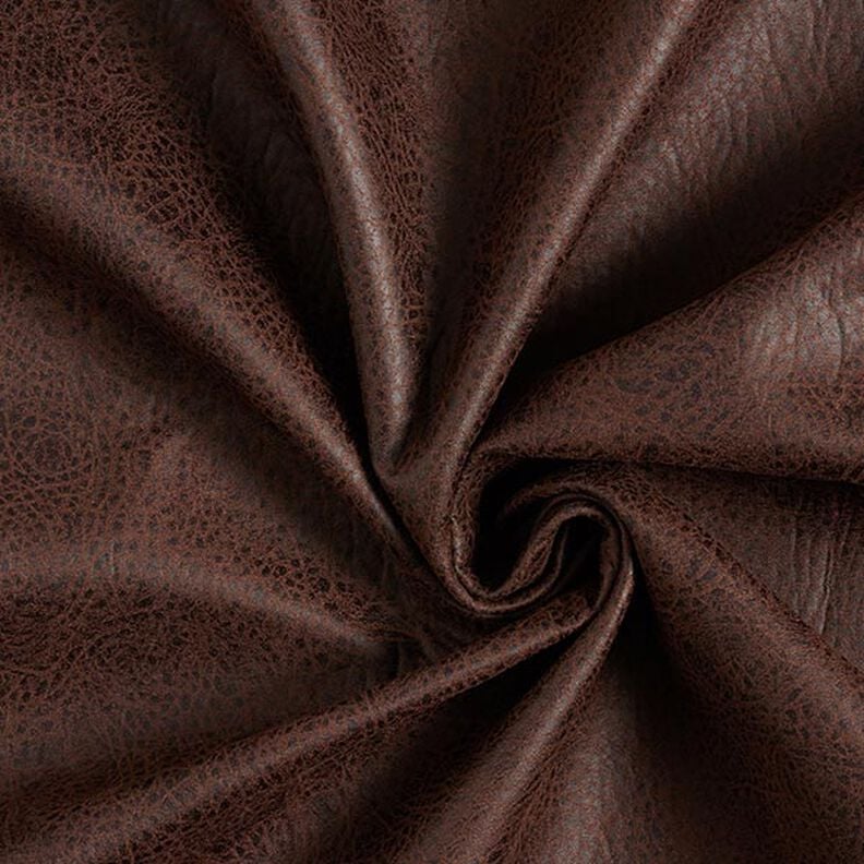 Tela de tapicería Imitación de piel – marrón oscuro,  image number 1