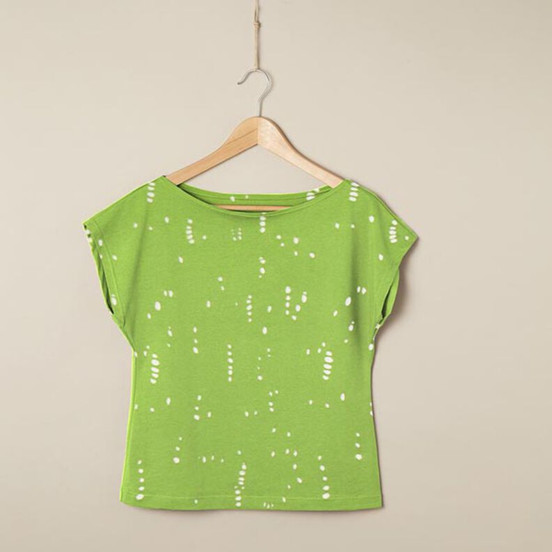 Tela de jersey de algodón Destroyed – verde manzana,  image number 5