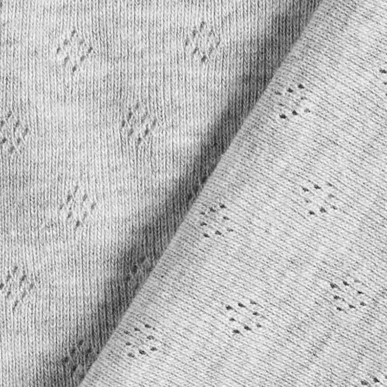 Jersey de punto fino con patrón de agujeros Melange – gris,  image number 3