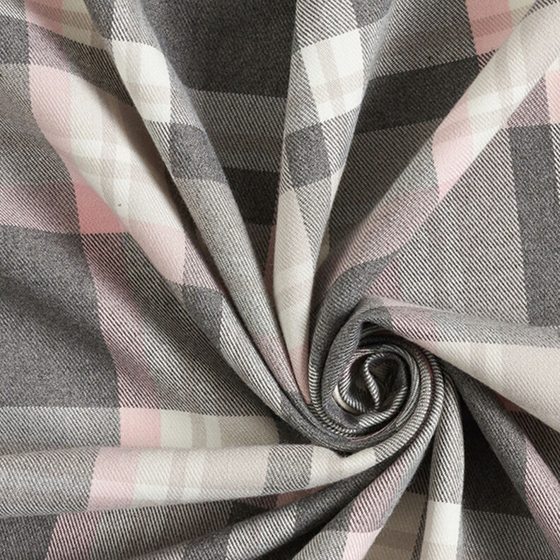 Stretch de pantalón cuadros escoceses – gris pizarra/rosado,  image number 3