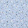 Popelina de algodón flores delicadas – azul claro/beige,  thumbnail number 1
