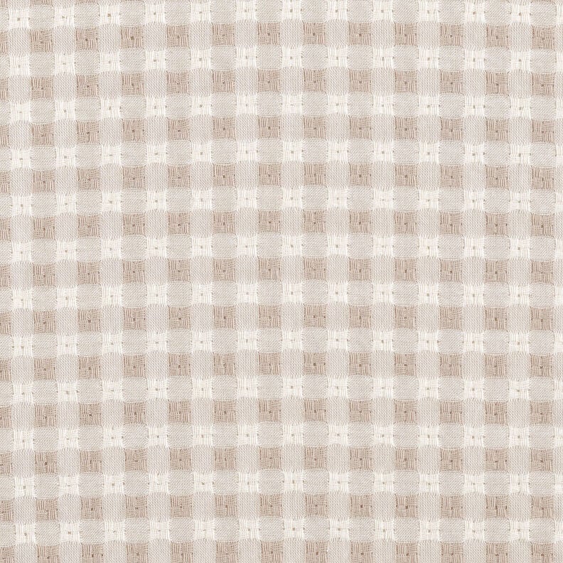 Tela de algodón con estructura a cuadros – blanco/anacardo,  image number 1