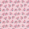 Tela de algodón Cretona Rosas pequeñas – rosa,  thumbnail number 1