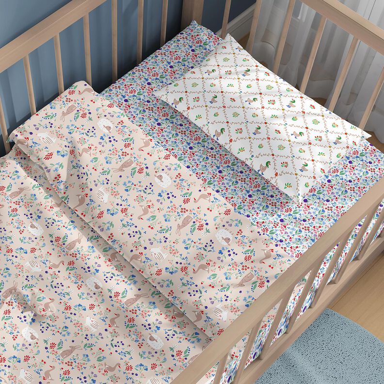 Popelina de algodón Casa de campo gansos – marfil/beige oscuro,  image number 5