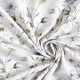 Tela de jersey de algodón orgánico Prado de flores de acuarela – gris brumoso/azul metálico,  thumbnail number 3
