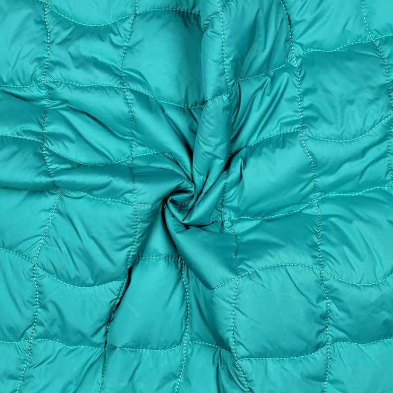 Tela acolchada Cuadrados ondulados – azul agua/púrpura,  image number 3