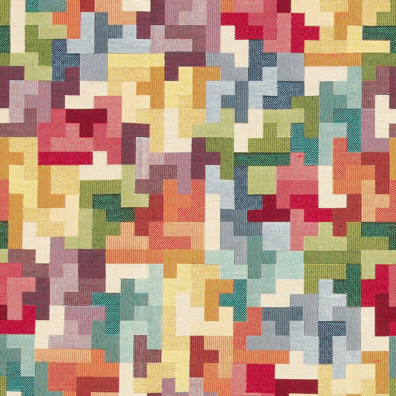 Tela decorativa Tapiz Tetris – carmín/verde,  image number 1