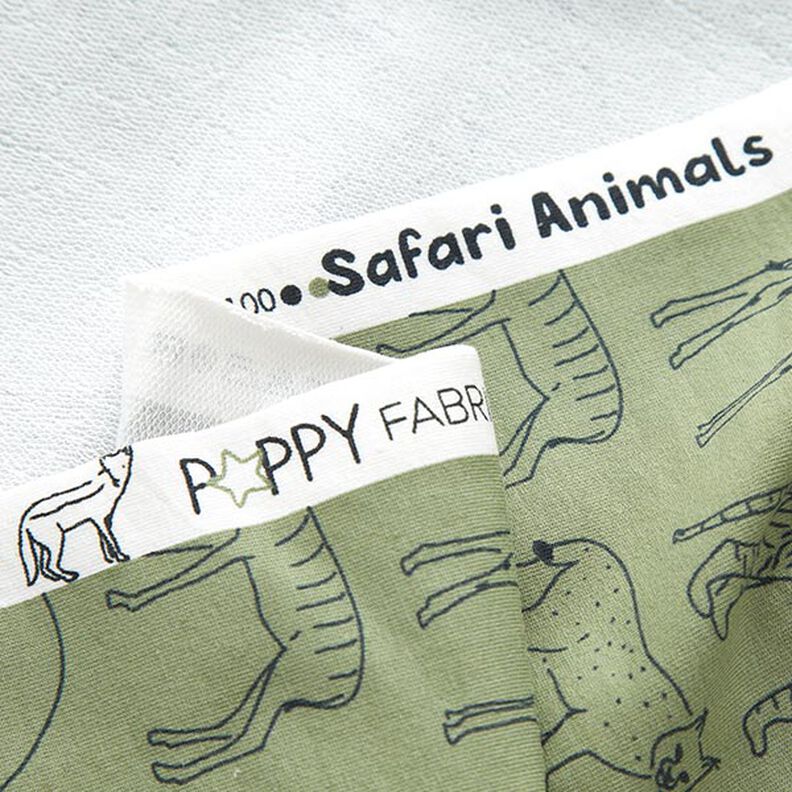 Felpa francesa veraniega gezeichnete Safari-Tiere – caqui claro,  image number 3