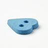 Botón de corazón [Ø 15 mm] – azul brillante,  thumbnail number 2