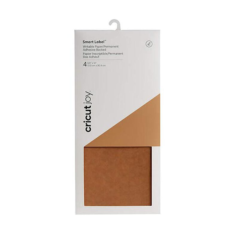 Paquete de 4 de papel para escribir Cricut Smart Label [13,9x30,4 cm] | Cricut – marrón,  image number 1