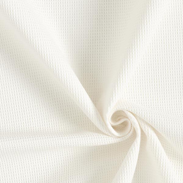 Piqué tipo gofre Mini – blanco lana,  image number 1
