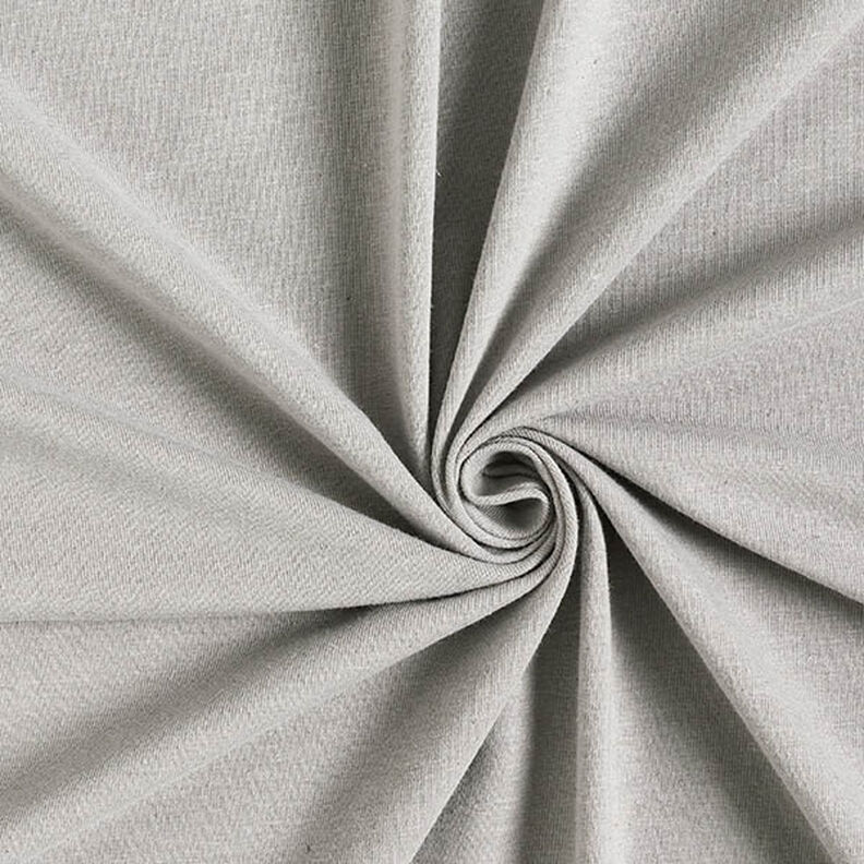 Tela de jersey mezcla de lino y algodón Uni – gris,  image number 1
