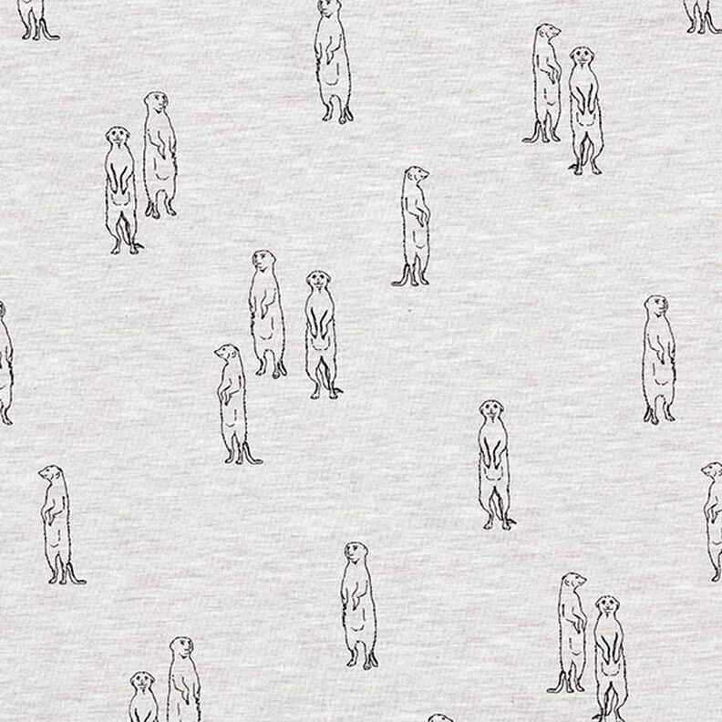 Tela de jersey de algodón Suricata – naturaleza,  image number 1