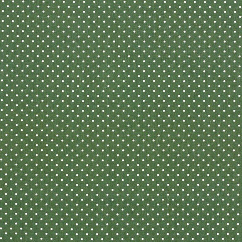 Popelina de algodón puntos pequeños – verde oscuro/blanco,  image number 1