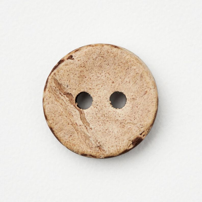 Botón de coco [Ø 13 mm] – beige/marrón oscuro,  image number 1