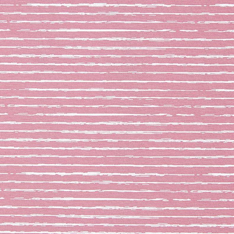 Tela de jersey de algodón Rayas Skribbel – rosa antiguo,  image number 1