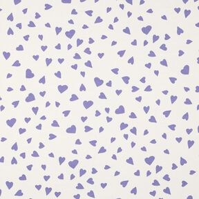 Tela veraniega Corazones | Poppy Fabrics – marfil/lila, 
