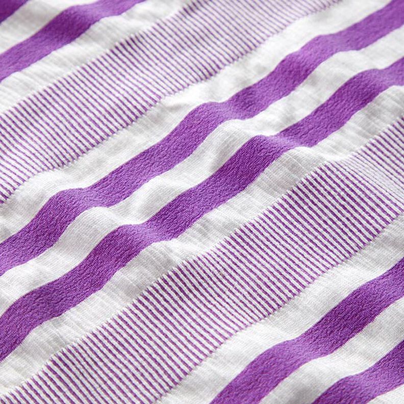 Tela de jersey de viscosa Estrellado – blanco/lila,  image number 2