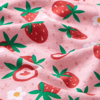 Tela de jersey de algodón Fresas dulces | PETIT CITRON – rosa, 