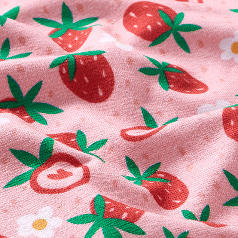 Tela de jersey de algodón Fresas dulces | PETIT CITRON – rosa,  image number 2