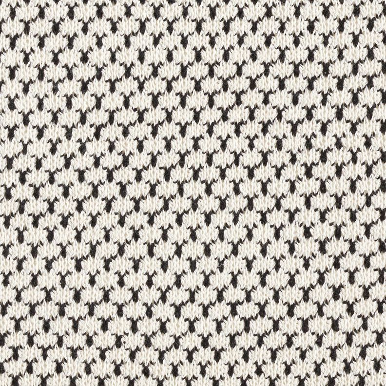 Algodón de punto grueso con puntos abstractos – blanco/azul marino,  image number 1