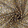 Tela de encaje con enredaderas de flores y lentejuelas – negro/dorado,  thumbnail number 3