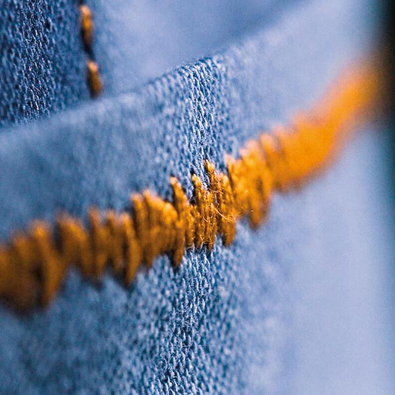 Juego de hilos de coser denim con 5 agujas de coser para pantalones vaqueros [ 100m | 8 Unidad ] |,  image number 7