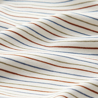 Tela de jersey de algodón Líneas dibujadas  – blanco lana, 