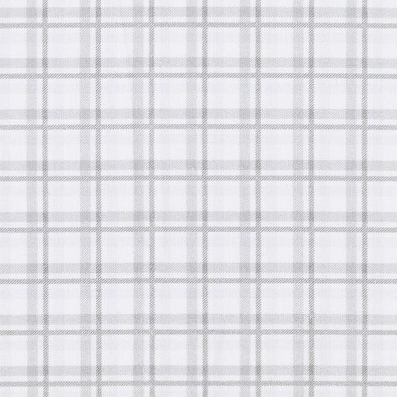 Popelina de algodón a cuadros doble – blanco/gris plateado,  image number 1