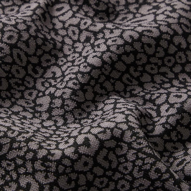 Punto jacquard leopardo – gris/negro,  image number 2
