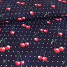 Tela de jersey de algodón Cerezas con puntos | Glitzerpüppi – azul marino,  thumbnail number 2