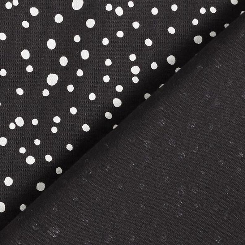 Tela de jersey de algodón Puntos irregulares – negro,  image number 4
