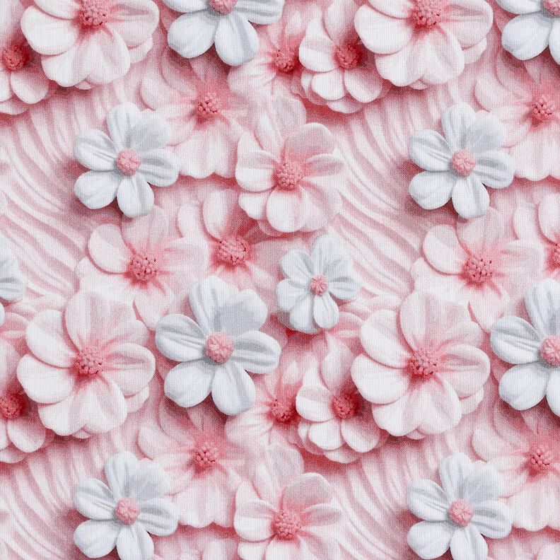 Popelina de algodón Flores de azúcar Impresión digital – rosa viejo claro,  image number 1