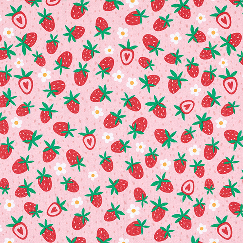 Tela de jersey de algodón Fresas dulces | PETIT CITRON – rosa,  image number 1