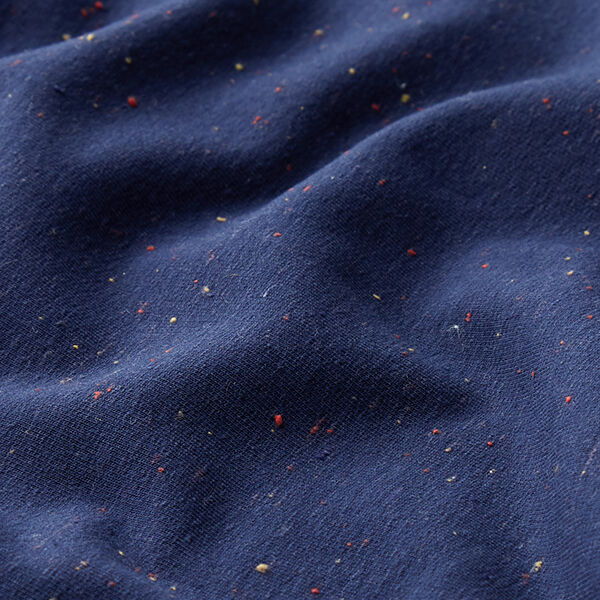 Tela de sudadera suave Chispitas de colores – azul marino,  image number 2
